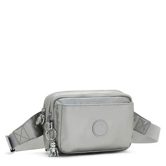 Kipling Abanu Multi Metallic Convertible Crossbody Bag Väska Silver | SE 1176KO